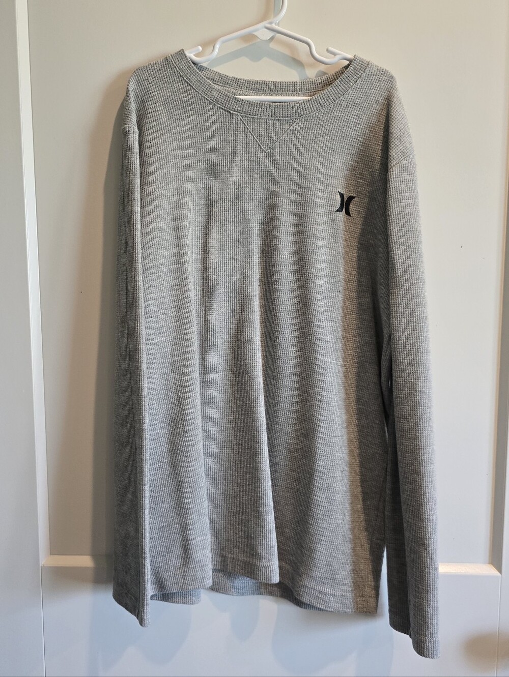 Hurley Boy's Light Grey Waffle Crewneck Sweatshirt